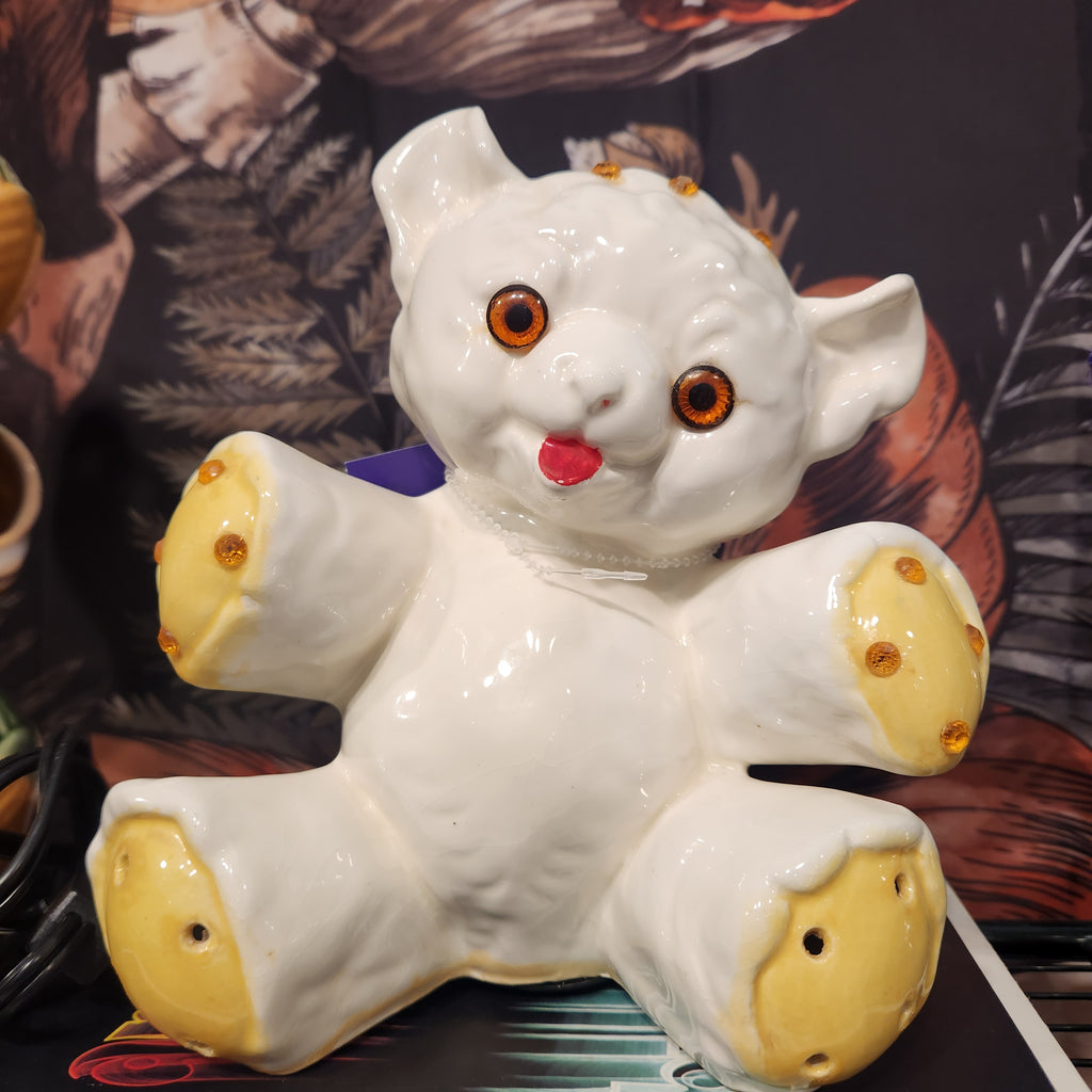 1970's Refurbished Bear/Lamb Lamp with Glowing Eyes