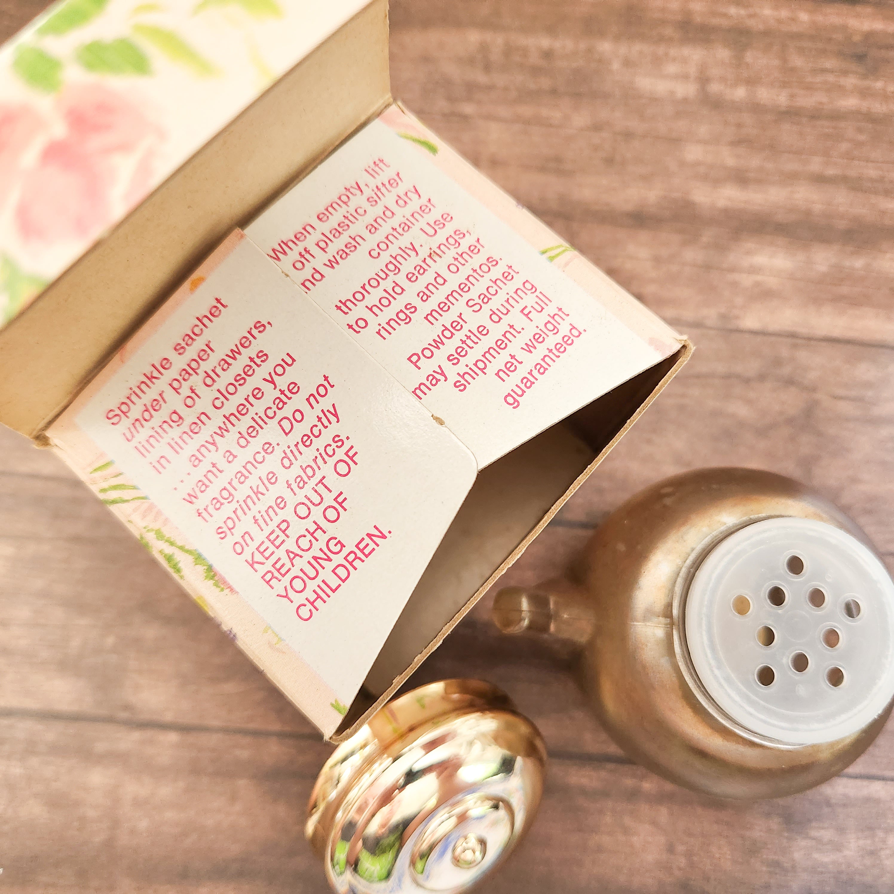 Vintage 70's "Tea Time" Powder Bottle by Avon