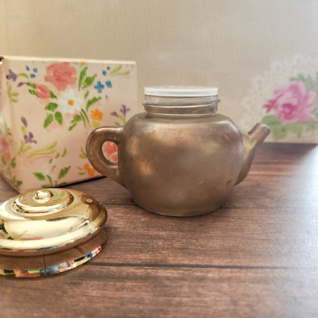Vintage 70's "Tea Time" Powder Bottle by Avon