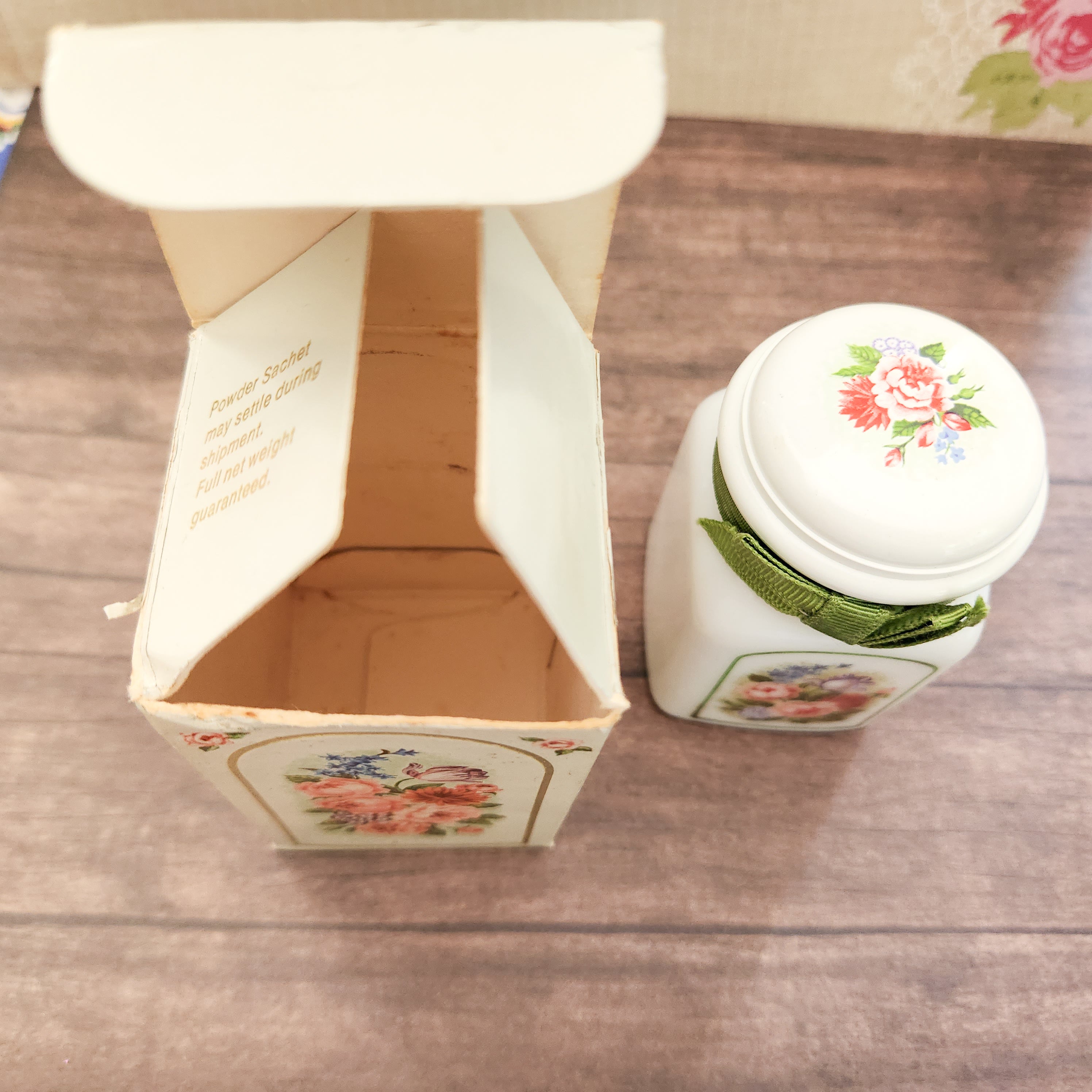 Vintage 80's "Country Garden" Powder Bottle by Avon