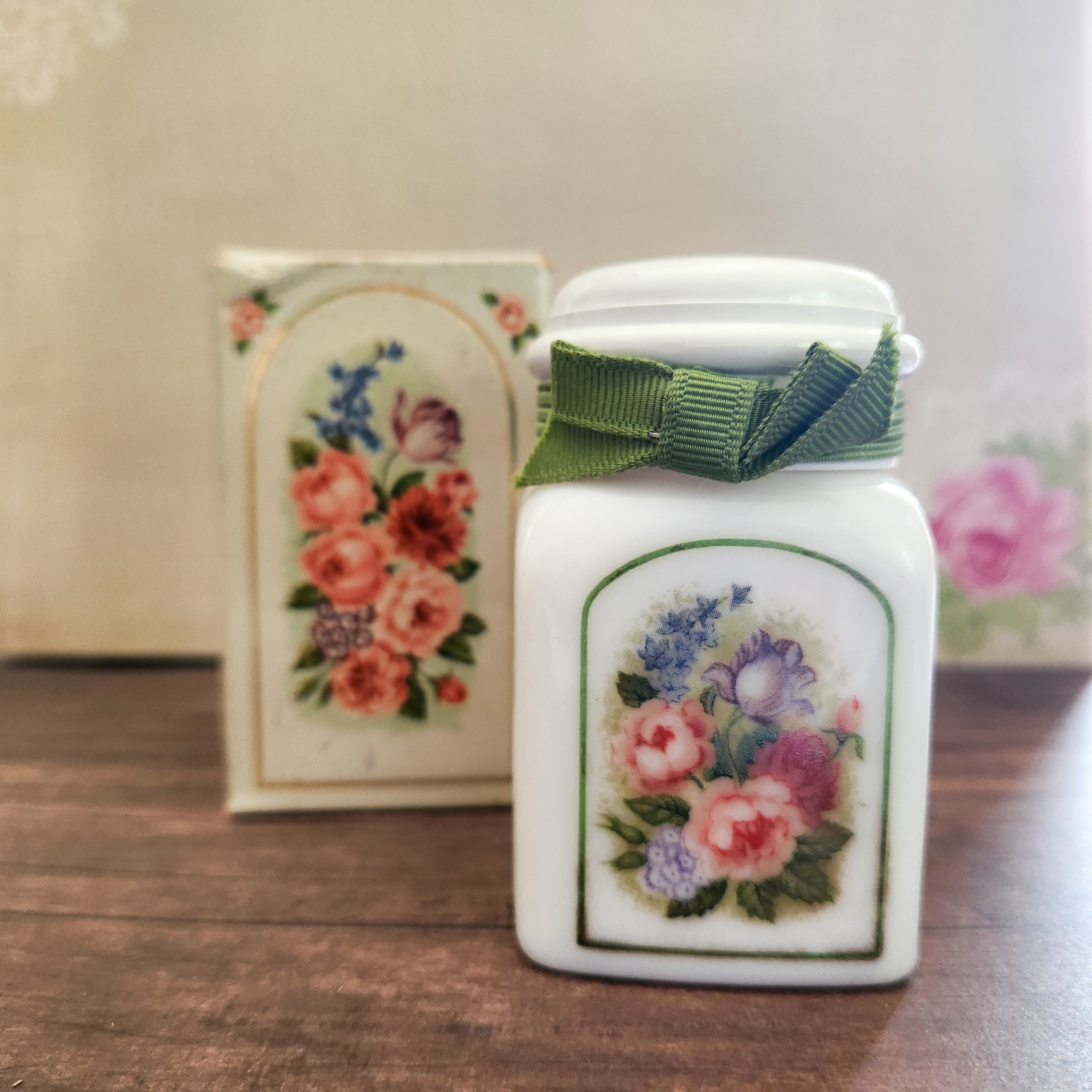 Vintage 80's "Country Garden" Powder Bottle by Avon